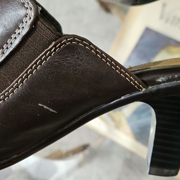 EuroSoft Brown Leather Women's Mules size 8 - Picture 11 of 11